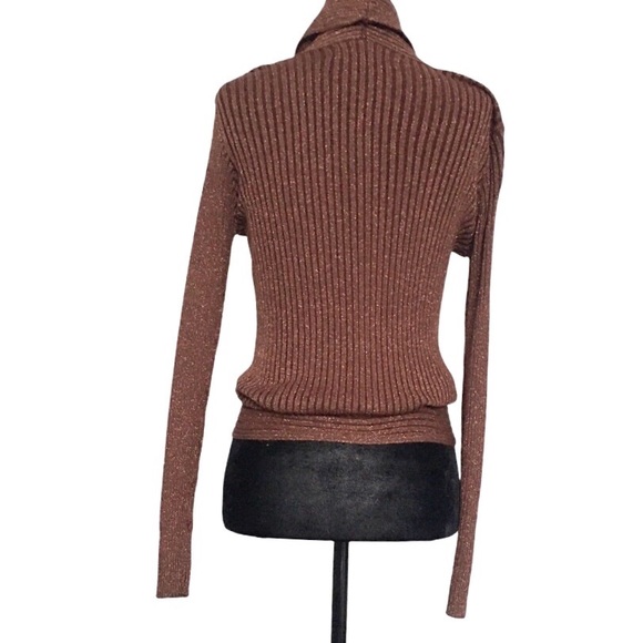 American Jeans wrap front sweater brown medium - Picture 2 of 8